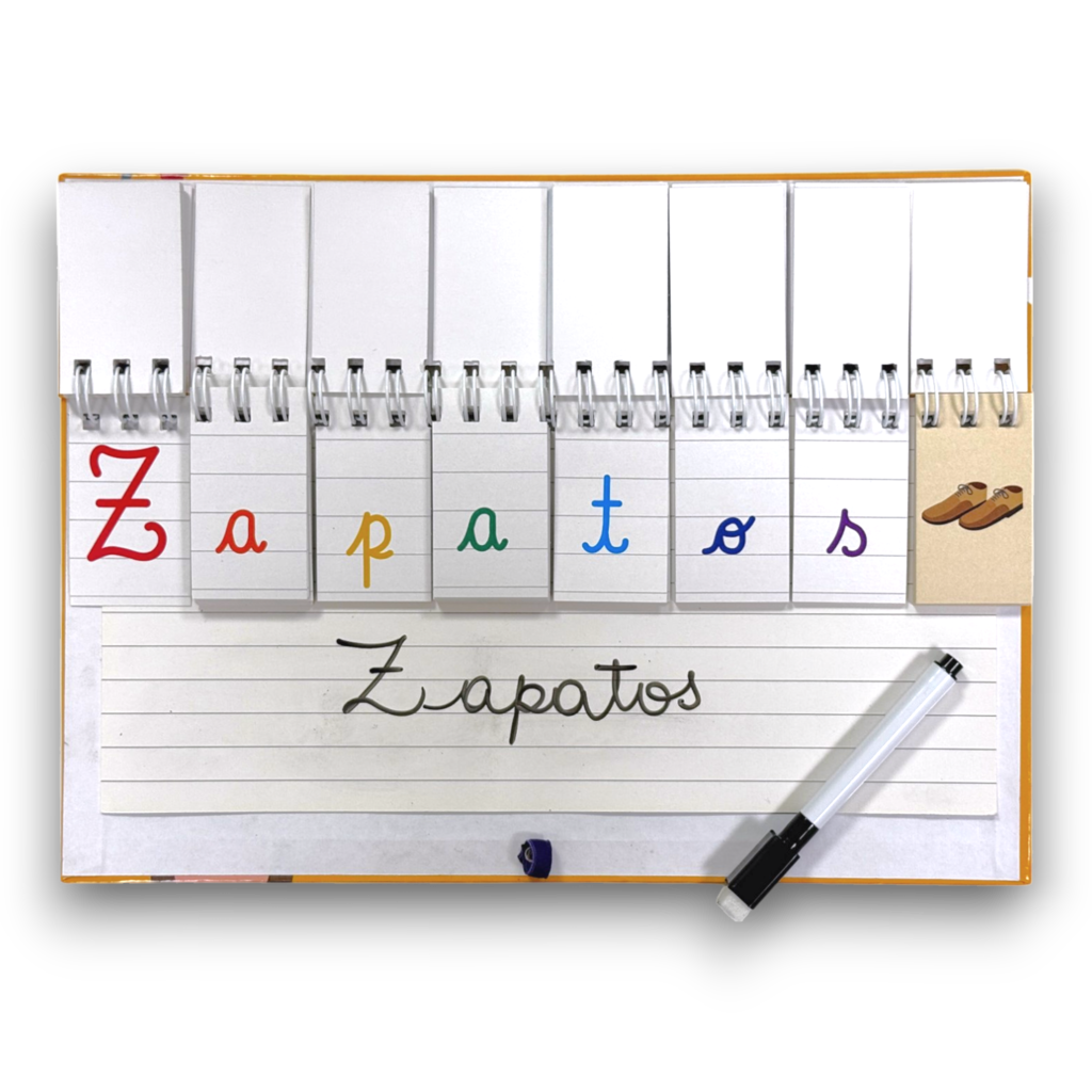 Mi libro de cursiva. Libro móvil con marcador Mi libro de cursiva. Libro móvil con marcador